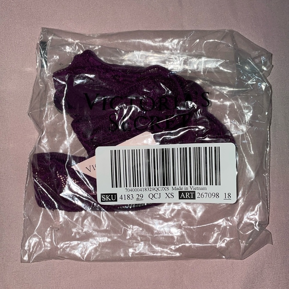 Shine Strap Cut-Out Black Lace Brazilian Panty